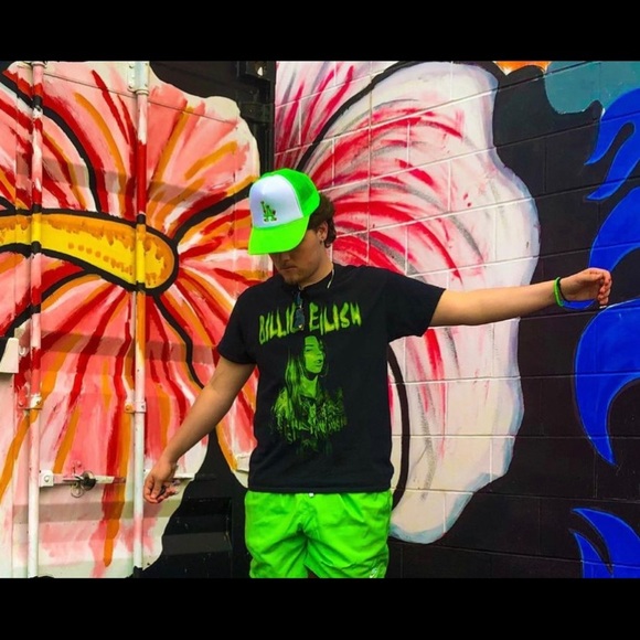 Highlight Green LA Trucker Hat - Picture 3 of 7